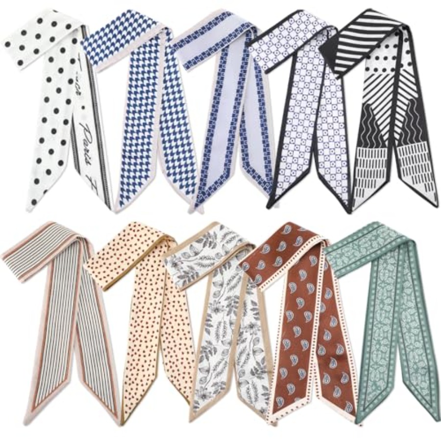 Silk Neck Scarf - Chicingyou 10 Stuks Portemonnee Sjaal Hoofdband