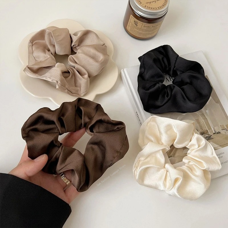 Silk Tie Striped - Vintage Zijden Haar Scrunchies Elastische Haarbanden