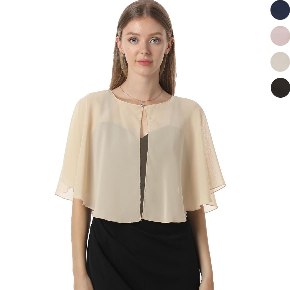 Stole Wedding Shawl - Vintage pure chiffon cape lichtgewicht ontwerp