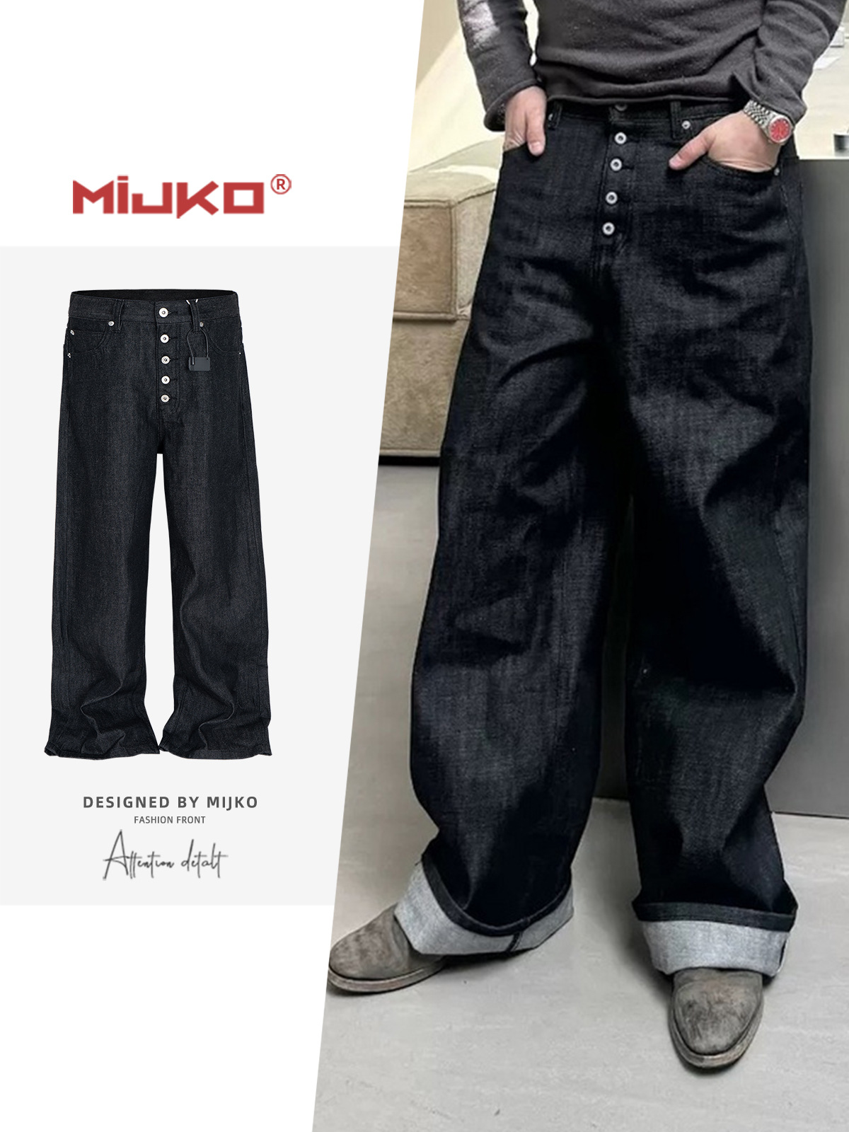 Levis Jeans 501 - MIJKO High Street Cleanfit Donkerblauwe Jeans