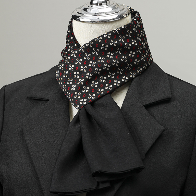 Silk Neck Scarf - Herensjaal Imitatiezijde Sjaal Klein Vierkant Pak