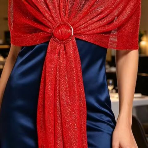 Stole Wedding Shawl - Bruidsmeisjesstola, sprankelende damessjaal met kwastje, lichtgewicht