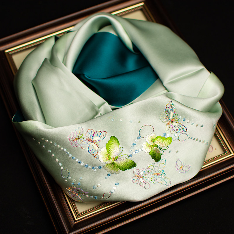 Sjaal van puur zijde met Suzho - Silk Neck Scarf recensie en prijs