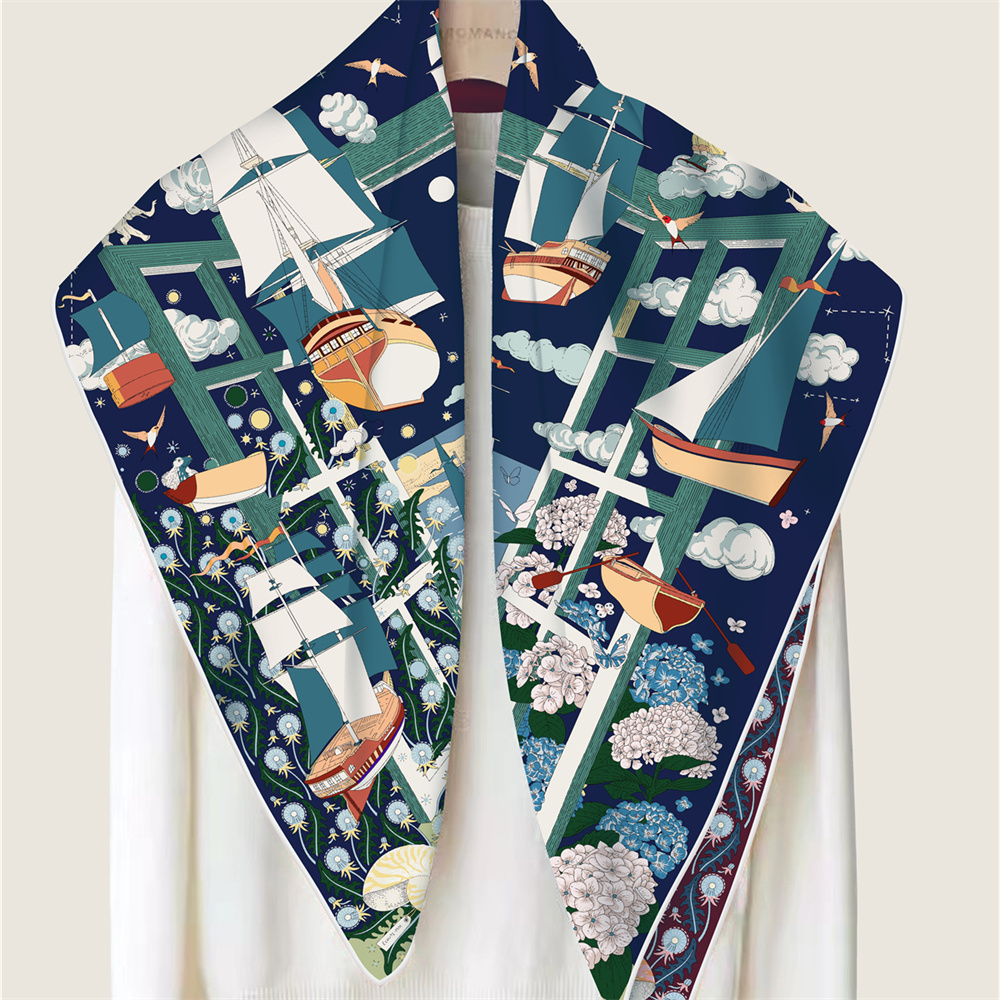 90CM Merk Zijden Sjaals Wraps  - Scarf Silk Square recensie en prijs