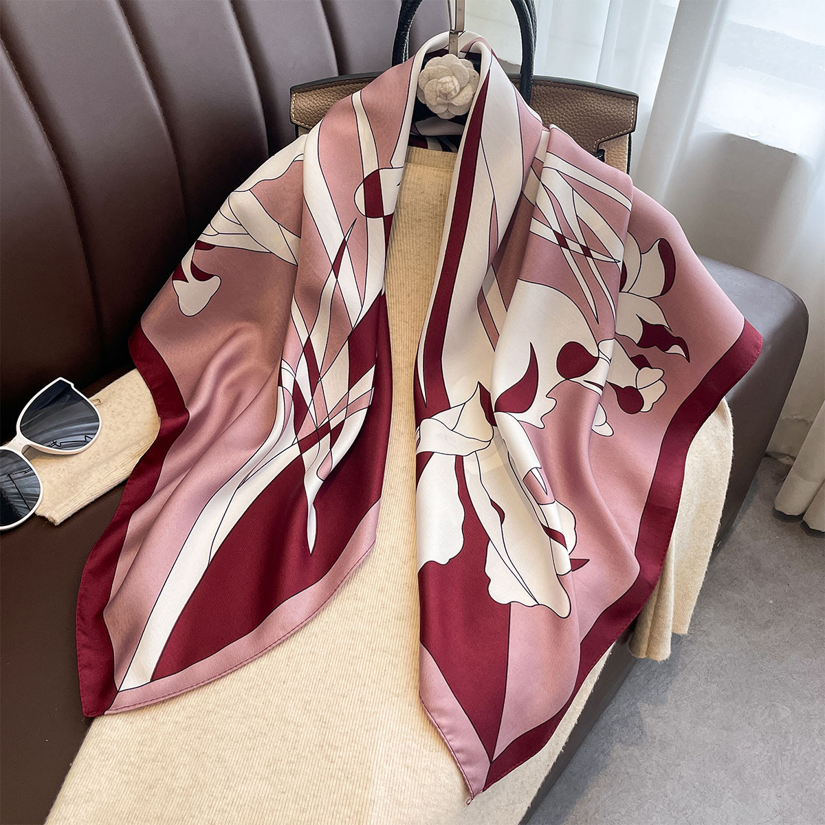Luxe 90*90Cm Vierkante Sjaal T - Ascot Neck Scarf recensie en prijs