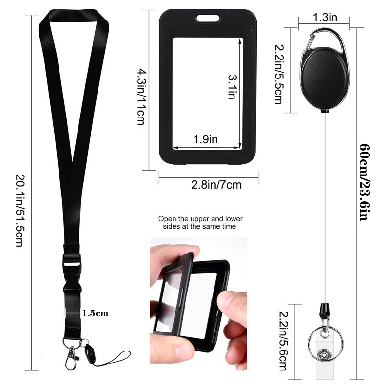 3 STKS Plastic Badge Werknemer - Lanyard Badge Holder recensie en prijs