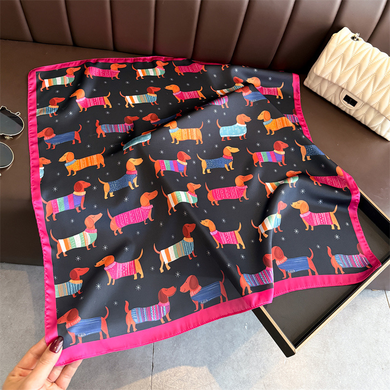 Mode Wiener Hond Print Bandana - Silk Neck Scarf recensie en prijs