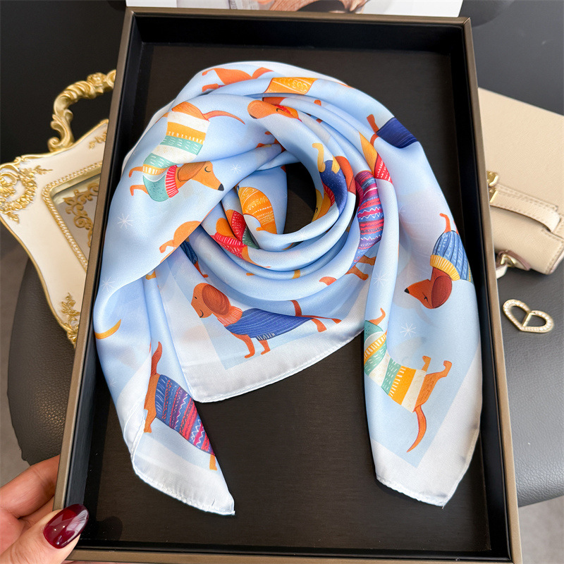 Mode Wiener Hond Print Bandana - Silk Neck Scarf recensie en prijs