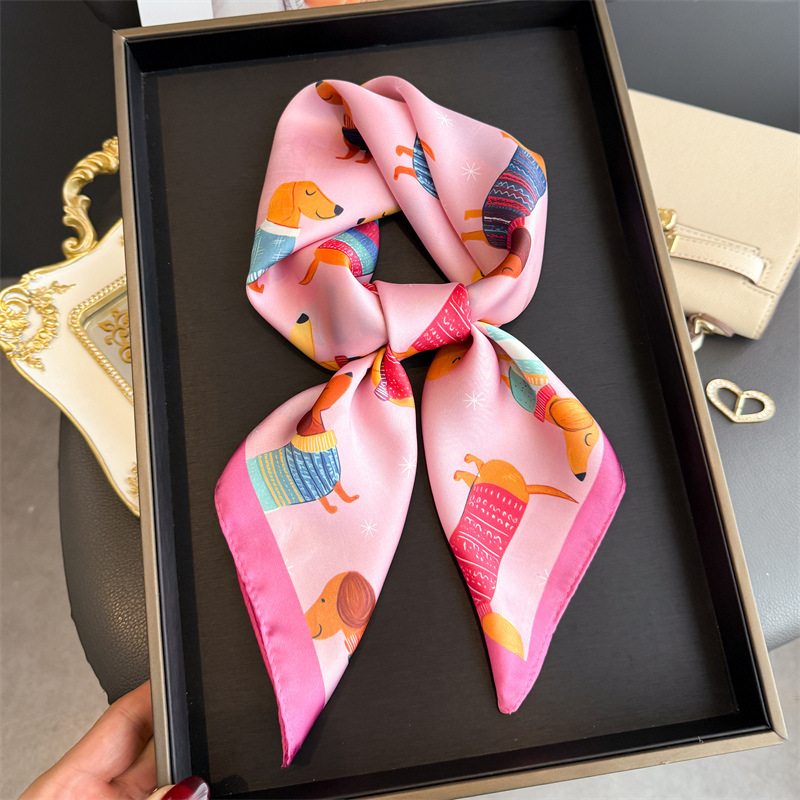 Mode Wiener Hond Print Bandana - Silk Neck Scarf recensie en prijs