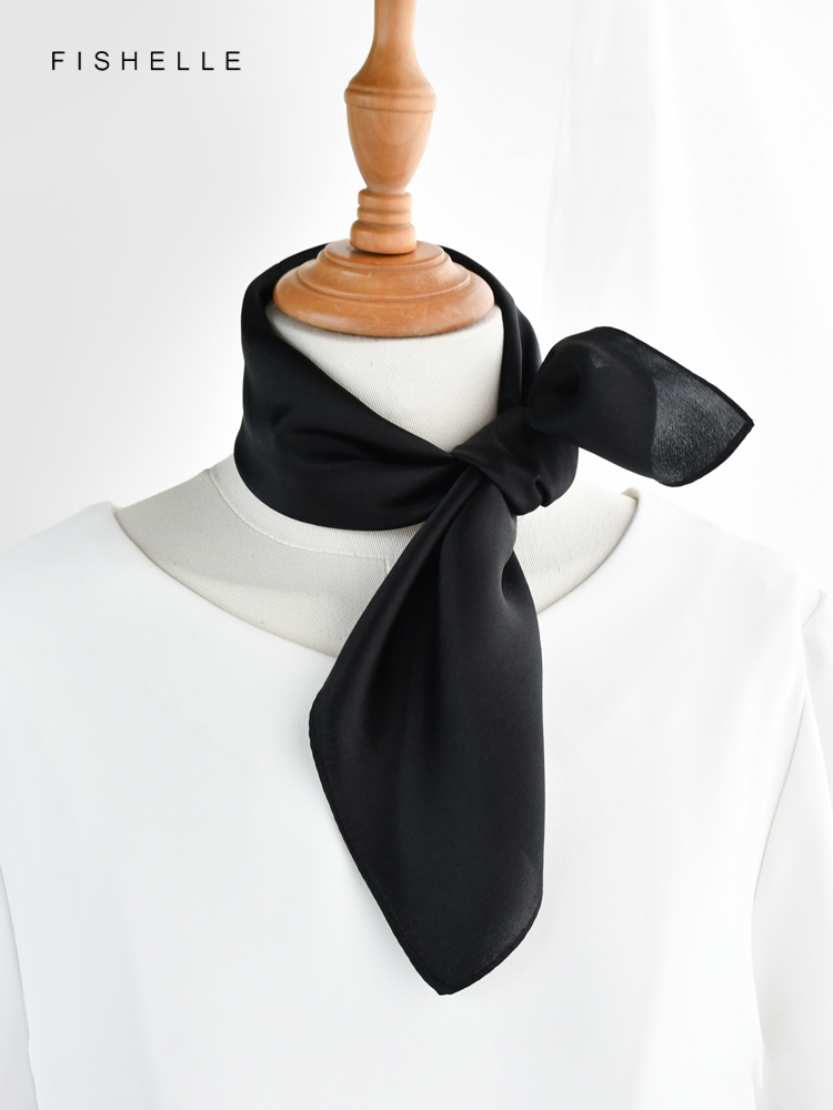 Effen Kleur Zwart Pure Zijde S - Silk Neck Scarf recensie en prijs