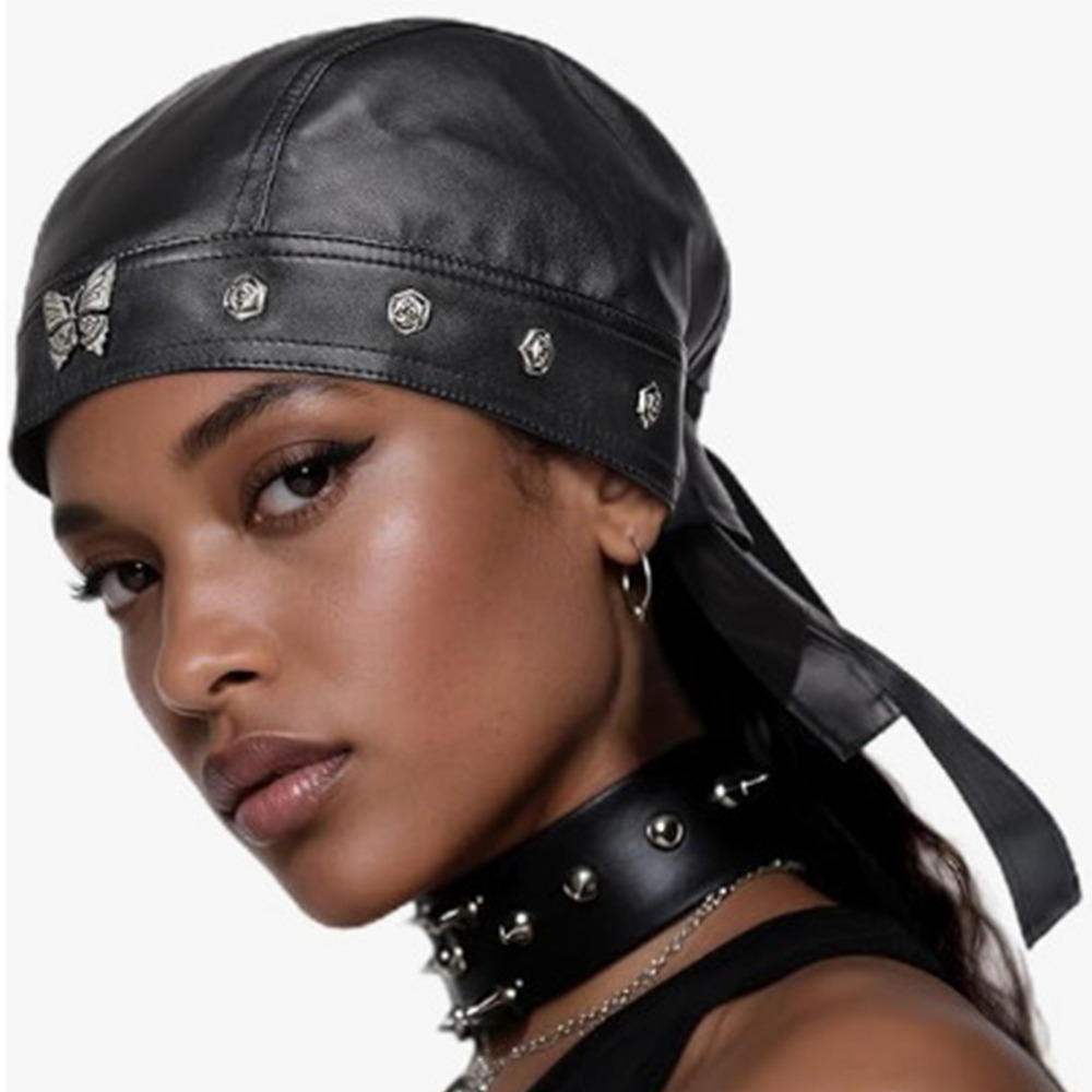 Nieuwe PU lederen zwarte biker - Bandana Doo Rag recensie en prijs